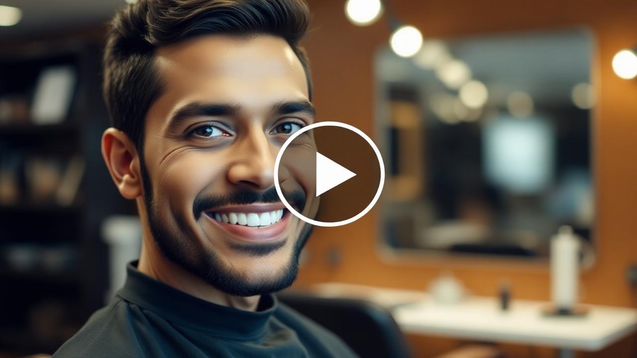 Client after a fresh haircut