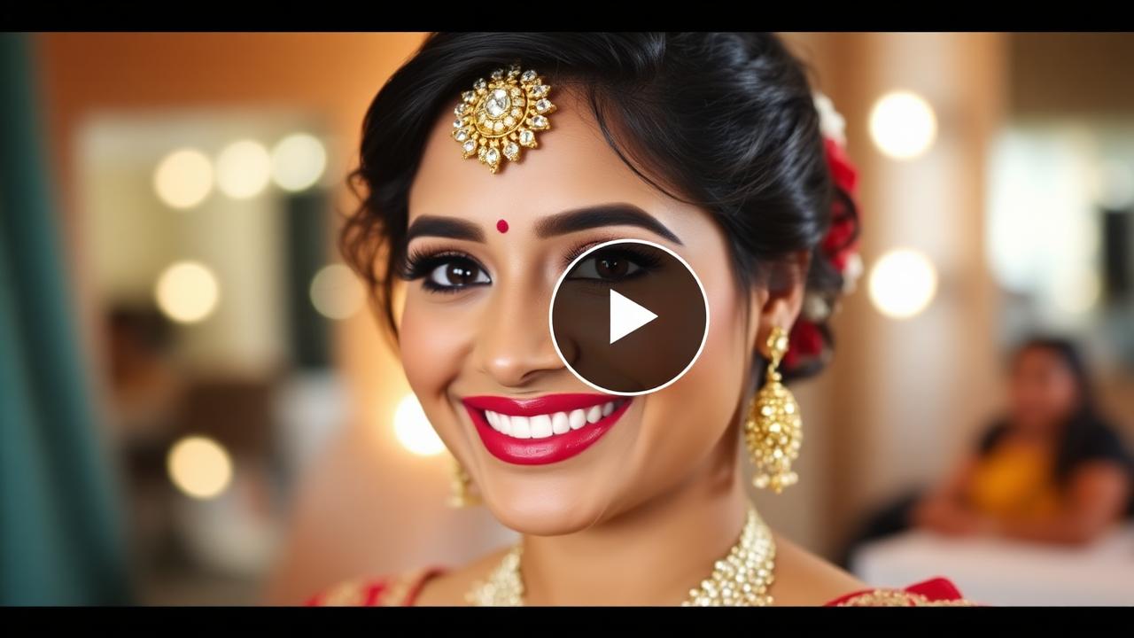 Bride after her Marbiks bridal makeup